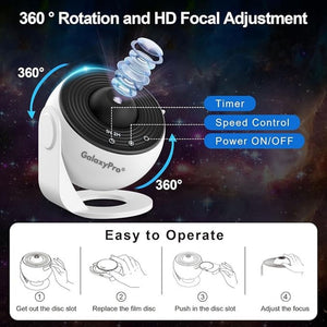 GalaxyPro® 13-in-1 Star Planetarium Projector [NEW 2025 Upgrade]